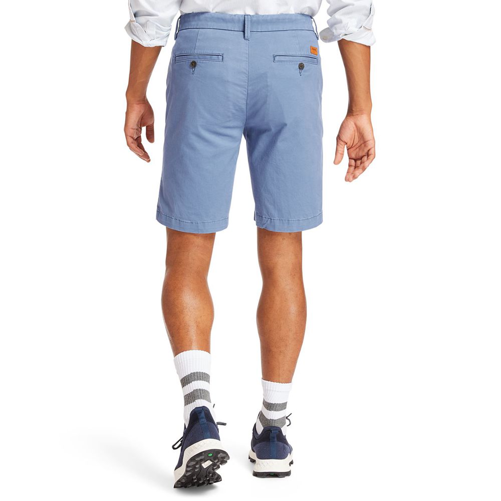 Bermudas Masculino - Timberland Squam Lake Straight Fit Stretch Chino - YVTKU8496 - Azuis